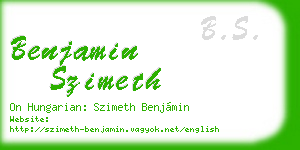 benjamin szimeth business card