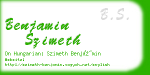 benjamin szimeth business card